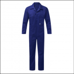 Castle Zip Front Polycotton Coveralls Royal Blue