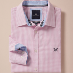 Crew Classic Fit Micro Gingham Shirt Pink 1