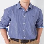 Crew Classic Fit Micro Gingham Shirt Ultra Marine