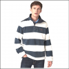 Crew Padstow Pique Wide Stripe Sweatshirt Navy-White 4