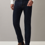 Crew Parker Straight Leg Jeans Dark Vintage Blue 1