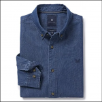 Crew Darwell Slim Fit Shirt Denim Blue