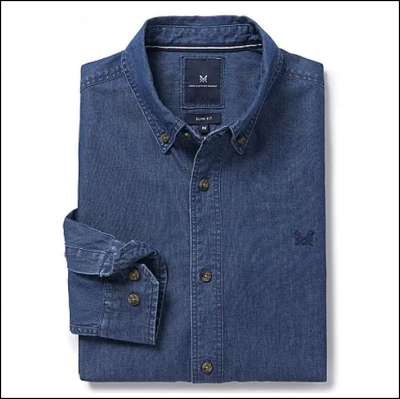 Crew Slim Fit Darwell Denim Blue Shirt 1