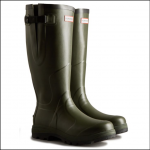 Hunter Balmoral Classic Side Adjustable Wellington Boots Dark Olive 1