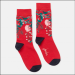 Joules Brill Bamboo Single Socks Winter Floral 1