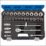 Draper 16466 Half Inch Square Drive Metric Socket Set (30 Piece) 1