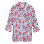 Seasalt Larissa Organic Cotton Shirt Lino Poppies Chalk