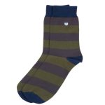 Barbour Oxton Striped Socks Olive-Grey