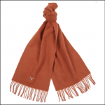 Barbour Plain Lambswool Scarf Warm Ginger 1