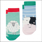 Joules Neat Feet 2pk Character Socks Sheep-Cow 1