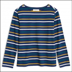 Seasalt Women’s Sailor Shirt Tri Breton Rich Blue