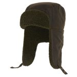 Barbour Morar Fleece Lined Wax Trapper Hat 1