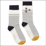Joules Brill Bamboo Embroidered Socks Bee Stripe