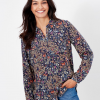 Joules Elvina Button Through Blouse Tree Navy Ditsy 5