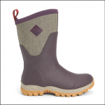 Muck Boot Ladies Arctic Sport II Short Boots Wine-Herringbone Print 1