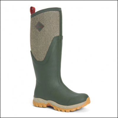 Muck Boot Ladies Arctic Sport II Tall Boots Olive-Herringbone Print 1