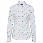 Alan Paine Lawen Ladies Printed Cotton Shirt Pheasant 1