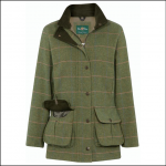 Alan Paine Rutland Ladies Waterproof Tweed Field Coat Artichoke – Size 14