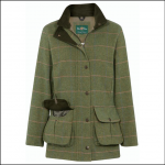 Alan Paine Rutland Ladies Waterproof Tweed Field Coat Artichoke 1