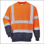 Portwest B306 Two Tone Hi-Vis Sweatshirt Orange-Navy 1