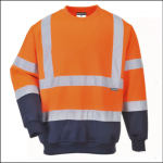 Portwest B306 Two Tone Hi-Vis Sweatshirt Orange-Navy