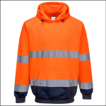 Portwest B316 Two Tone Hooded Sweatshirt Orange-Navy