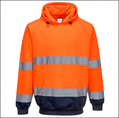 Portwest B316 Two Tone Hooded Sweatshirt Orange-Navy 1
