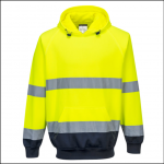 Portwest B316 Two Tone Hooded Sweatshirt Yellow-Navy 1