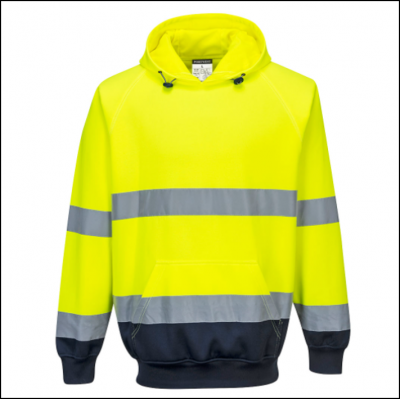 Portwest B316 Two Tone Hooded Sweatshirt Yellow-Navy 1