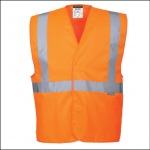 Portwest C472 Class 2 Hi-Vis One Band & Brace Vest Orange