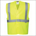 Portwest C472 Class 2 Hi-Vis One Band & Brace Vest Yellow