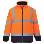 Portwest F301 H-Vis Two Tone Fleece Jacket Orange-Navy 1