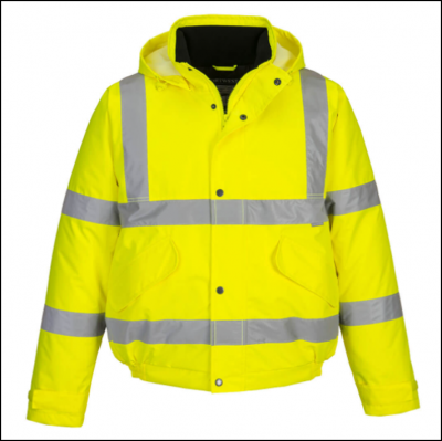 Portwest S463 Hi-Vis Bomber Jacket Yellow 1