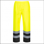 Portwest S486 Hi-Vis Two Tone Traffic Trousers Yellow-Navy