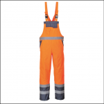 Portwest S488 Contrast Bib & Brace Overalls Orange-Navy 1