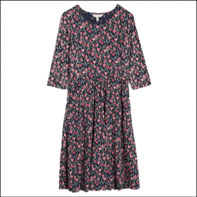 Seasalt April Jersey Dress Tolcarne Tulips Maritime 1