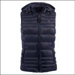 Crew Ladies Quilted Lightweight Hooded Gilet Navy