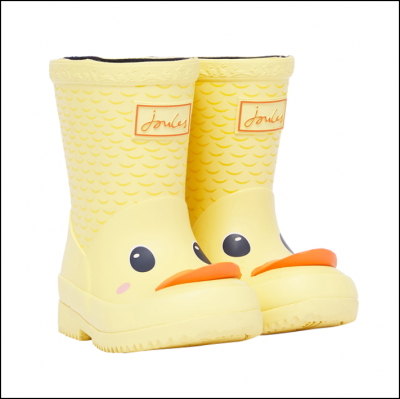 Joules Printed Baby Wellies Yellow Duck 1