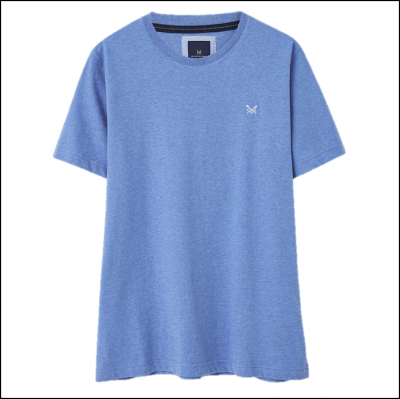 Crew Clothing Classic Crew Neck T-Shirt Provence Blue Marl 1