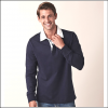 Crew Clothing Long Sleeve Rugby Shirt Dark Navy-White 4