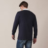 Crew Clothing Long Sleeve Rugby Shirt Dark Navy-White 3