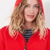 Joules Jeanie Hooded Fleece Sweatshirt Red 4
