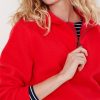 Joules Jeanie Hooded Fleece Sweatshirt Red 5
