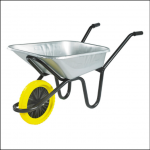 Walsall Endurance 90L Puncture Proof Galvanised Metal Wheelbarrow 1