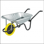 Walsall Galvanised 85L Puncture Proof Heavy Duty Builders Wheelbarrow