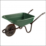 Walsall Shire 90L Green Polypropylene Wheelbarrow 1