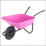 Walsall Shire 90L Pink Polypropylene Wheelbarrow 1