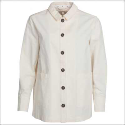 Barbour Lyndale Ladies Overshirt Ecru 1