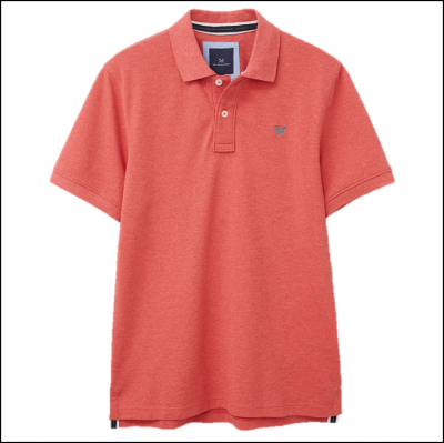 Crew Classic Pique Polo Shirt Deep Coral Marl 1