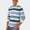 Crew Clothing Sea Foam Rugby Shirt Blue-White-Green Stripe 2